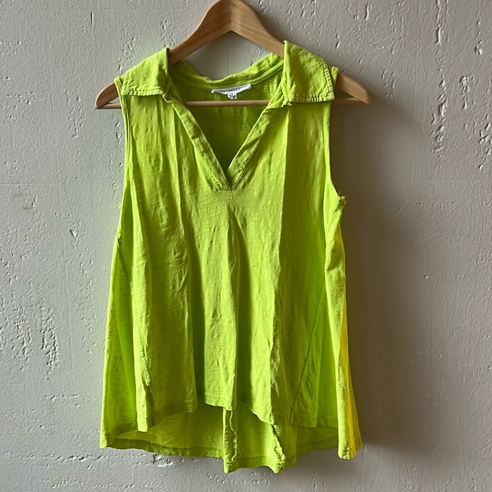 Lime Geeen Collared Tank